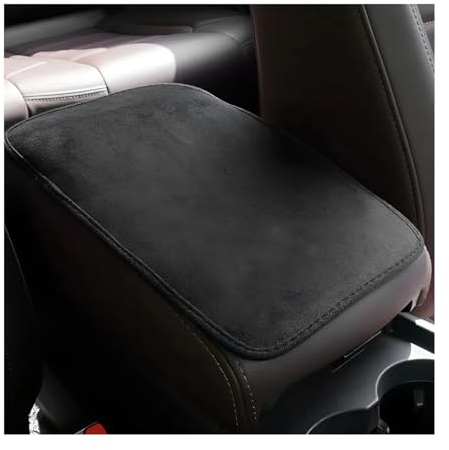 CGEAMDY Housse Pour Accoudoir De Voiture, Coussin D'accoudoirs De Voiture Universelles En Daim Cuir, Coussin Protection Pour Le Rangement De La Console Centrale, Pour Plupart Des Véhicules(Noir)