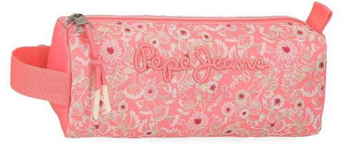 Pepe Jeans Nahid Astuccio rotondo rosa 22 x 8,5 x 8 cm Poliestere by Joumma Bags, Rosa, 22x8.5x8 cms, Astuccio rotondo