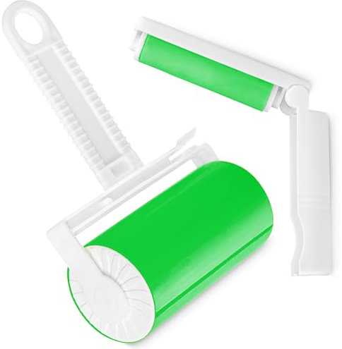TULMERO Silikon Fusselrolle Wiederverwendbar - Fusselrollen Tierhaare Set - Große und Kleine Reise- Abwaschbare Fusselroller - Waschbar Lint Roller für Haustierhaar, Kleidung und Möbel