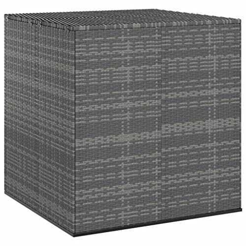Outdoor Aufbewahrungsboxen - Garten Kissenbox PE Rattan 100x97,5x104cm Grau