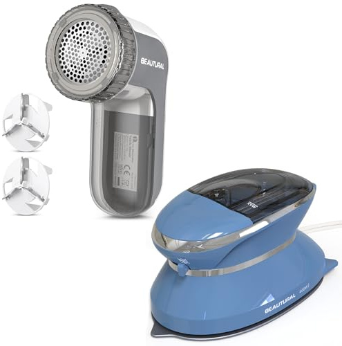 BEAUTURAL Fabric Shaver and Travel Mini Steam Iron