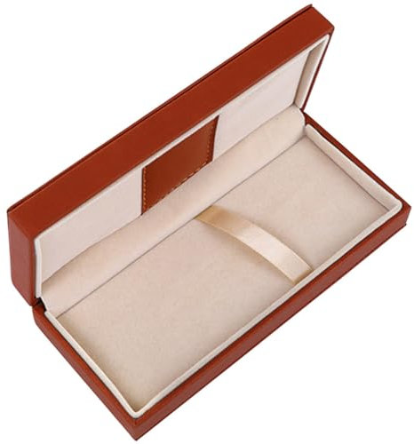 STOBOK Geschenkboxen Klein Kasten Etui Karte Schmuck Gold Zubehör Ledermäppchen Für Stifte Stift Aufbewahrung Federmape Schreibwaren Elegante Stift-geschenkbox Dekorative Stift-geschenkbox Pu Brown