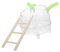 BESPORTBLE Hamster Sandbad Container Mit Holzleiter Transparentes Badezimmer Und Toilette Für Kleine Tiere Badesand Und Pflegezubehör Und Natürlich