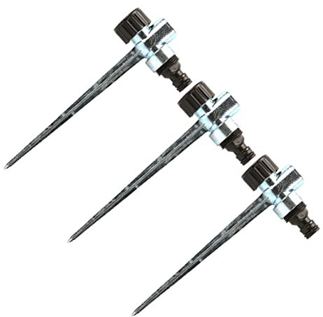 VICASKY Gartensprenger Mit Erdspieß 3 Stück Rasenbewässerung Sprinklerkopf Für Automatische Bewässerung Im Garten Und Rasenpflege