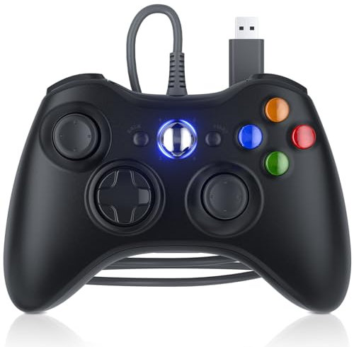 Gamrombo 1 Pack Replacement for Xbox 360 Controller, Wired Gamepad Compatible with 360 & Slim, PC Windows 11/10/8/7