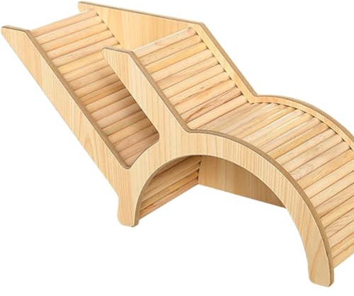 Hamsterhaus, Tunnel, Holzhaus, Hamsterhaus, Versteck, Überwachungsbox, Hamsterspielzeug, Zwerghamster, Zubehör für Rennmäuse, Ratten, Meerschweinchen, 32 x 10,5 x