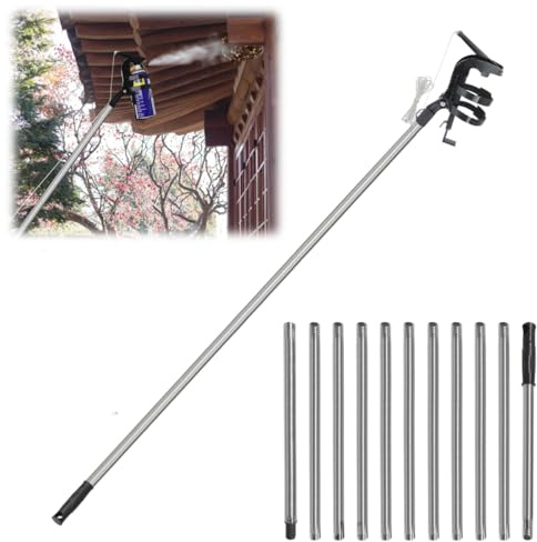 Sprühdosen Verlängerung Adapter, Sprühdosenhalter 2.0 Upgrade, Einstellbarer Spraydosenhalter, Fenstergriff Verlängerung Sprühdosenhalter, für Wespenspray Wespenschaum Sprühfarbe Fensterreinigung (G)