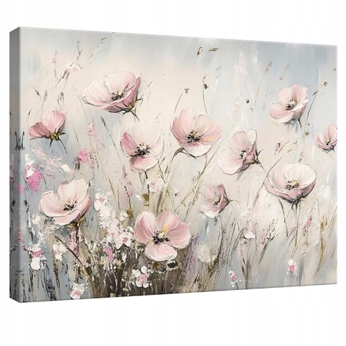 WallArena Leinwand Bilder Blumen 40x30 cm