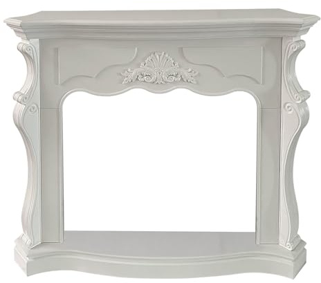 Marco para chimenea revestimiento de madera L123xP39xH100 París Blanco