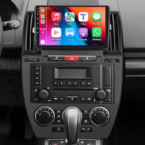PLKEQS Android 15 Radio de 9 Pulgadas para Land Rover Freelander 2 (2007-2012) Pantalla táctil Radio Reproductor Multimedia Unidad Principal con Carplay GPS Navegación GPS WiFi SWC FM RDS,Y2