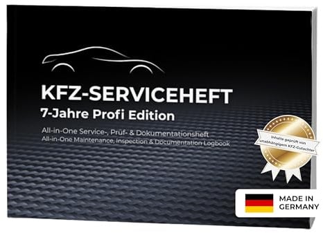 BLABER Carnet de service auto [tout-en-un] – Carnet de chèques universel pour voiture – Édition professionnelle 7 ans avec plan d'entretien et historique du véhicule – Accessoires pour atelier