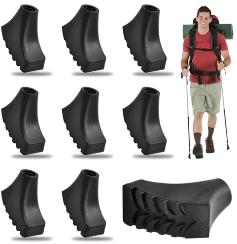 JanFebMar Nordics Walking Stöcke Gummipuffe, Schneeteller für Wanderstöcke Universelle, Walking Gummipuffer Pad Anwendbar auf Wanderstöcke Trekkingstöcke Walkingstöcke