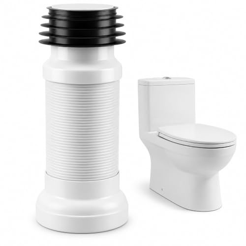 Manguito WC Manguito Inodoro Conector Flexible para Inodoro, Tubo de Conexión para Inodoro Diámetro de Conexión de 270 mm-500 mm Juego de Conexión Flexible Para Muchos Modelos De Inodoros