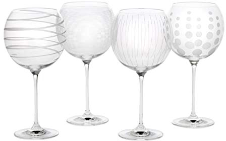 Mikasa SW910-400 Cheers Balloon Goblet Wine Glass, 24.5-Ounce, Set of 4, Crystal, Fluid, Transparent