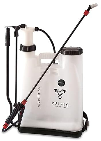 Pulmic Pulverizador a Presión 10L | Mochila Industrial para Químicos y Limpieza | Resistente con Juntas Vitón y Manguera EPDM | Lanza de Fibra de Vidrio | Ideal para Automoción, Piscinas y Suelos