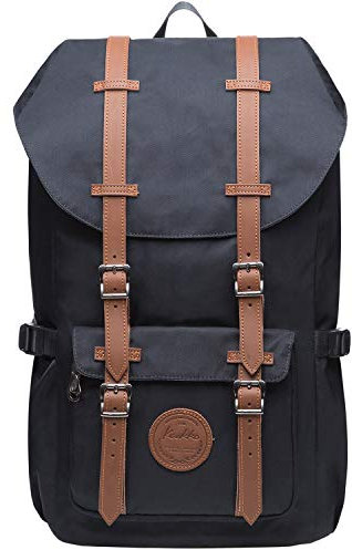 KAUKKO Laptop-Rucksack, funktionelle Outdoor-Tasche für Reisen & Camping, Studentenrucksack für Studenten, Schwarz Jnl-ep5-11-03, one size, Tagesrucksack