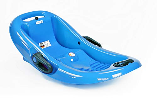 KHW Unisex Jugend Snow Flipper de Luxe Schlitten, Iceblue, 99x51x30 cm