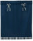 Rideau de Coton Court Lavable Rideau de Porte avec Nœud Papillon pour Salon Petite étagère Salle de Bain, Bleu foncé_74x61cm