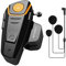 BETOWEY BT-S2 Auriculares Intercomunicador Moto Bluetooth para Motocicletas, Intercomunicador Casco Moto con Radio FM, Gama Comunicación Intercom de 1000m, Impermeabilidad (Paquete 1, Micrófono Suave)