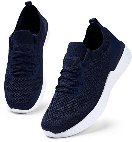 HKR Damen Sneaker Bequeme Turnschuhe Atmungsaktiv Sportschuhe Leichtgewichts Laufschuhe Blau/37 EU