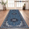 renoazul® Traditional Long Hallway Runner Rug - Rome Blue - 80 x 300 cm - Washable Kitchen Rugs, Hall Runners and Living Room Carpet Runner Rug
