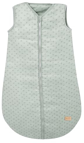 roba Babyschlafsack Lil Planet für Neugeborene - 90 cm - Ganzjahres Schlafsack aus Bio Baumwolle - Musselin GOTS - Frosty Green