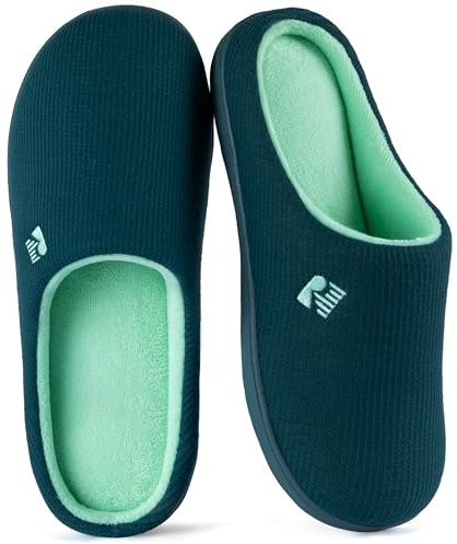 RockDove Damen Original Zweifarbige Hausschuhe mit Rückstellschaum, 38/39 EU, Blaugrün
