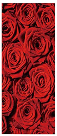 tzxdbh Autocollant escalier Rouge rose plante 100CMx18CMx6pieces(39.3w x 7h x 6pieces) Escalier Decal Escalier Murale Stickers Stickers escaliers Contre Marche Autocollant, Rénovation étanche Art De