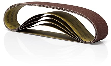 5x Profi Schleifbänder für Standbandschleifer Bandschleifer Schleifmaschine - 50 x 686 mm - Körnung 60/80/120 - Schleifpapier zum Abschleifen, Feilen, Entrosten und Schäfen