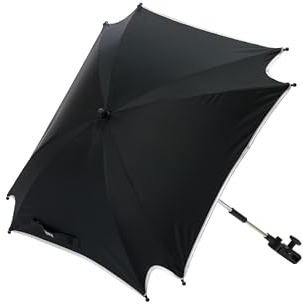 Fillikid Sonnenschirm XL - Universal Sonnenschirm - Sonnenschutz Regenschirm für Kinderwagen, Buggy - UV-Schutz 50+ / 85 cm Durchmesser - Universalhalterung für Rund- und Ovalrohre