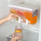 Dispenser di Acqua per Frigorifero da 3,5 L Con Rubinetto - 3 Scomparti in Plastica, Serbatoio per Bevande Fredde, Succo Estivo, Tè Freddo, Latte