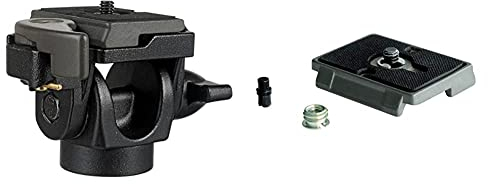 Manfrotto 234RC Neigekopf für Einbeinstativ mit Schnellwechselplatte 200PL & 200PL, Schnellwechselplatte mit 1/4 Zoll Schraube, kompatibel mit DSLR, kompakte Systemkamera, spiegellos, Mehrfarbig