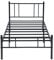 FetiNes Gästebett Einzelbettgestell Einzelbett Metallbett mit Lattenrost, Bettrahmen mit Kopfteil, Bettgestelle für Gästezimmer Schlafzimmer 90 x 190 cm, Schwarz
