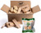 Mini bastone di legna da ardere in quercia con accendifuoco per barbecue, stufa singola, griglia, forno per pizza, stufa a legna, legno essiccato certificato USDA 4-5 pezzi con borsa con coulisse.