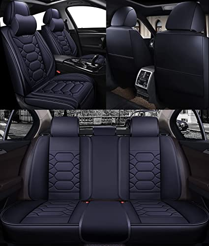 LADUMU Ersatz für Autositzbezüge Universal Full Set Zubehör für Dacia Dokker/Duster/Duster Van/Jogger Extreme/Lodgy/Lodgy Stepway/Logan/Logan MCV/Logan MCV, schwarz