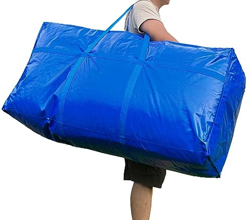 66 Gallon Extra Large Storage Bags, Huge Moving Bags Heavy Duty with Zipper and Stronger Handles, Big Foldable Duffle Bag for Travel - Waterproof Material Protects from Dust and Moisture - Storage