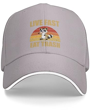 IUBBKI Lives Fast Eat Trash Cap Männer Baseball Caps Coole Mütze