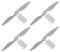 sourcing map 12x6 Propeller RC Propellers 2 Vane Blades Props Grey with Adapter Rings for Electric Airplane Aircraft, Pack of 4