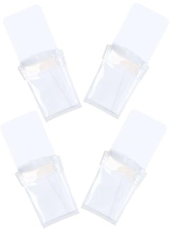 4 Stück Magnetischer Transparenter Stifthalter Für Whiteboard-Marker, Magnetische Stifttaschen Organizer Für Kühlschrank, Büro Und Schule, Pvc Aufbewahrungsbeutel 15X6 Cm