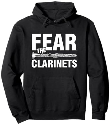 Fear The Clarinets Lustiges Musikinstrument Musiker Klarinette Pullover Hoodie