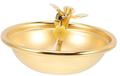 AOKWAWALIY Öllampe, Tischdekoration, Puja Pooja, Ghee, Lampe, Butterlampenhalter, Ghee-Lampenhalter, Messing-Öllampe, Ghee-Öl, Polsterverkleidung, Flüssigkeitslampe, tibetisch, für Buddha,