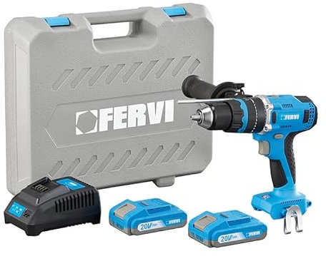 Fervi TRAPANO A PERCUSSIONE 20V (2 batterie 2.0Ah)