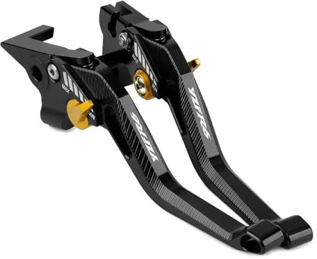 PooBa Motorrad Bremshebel Hebel Das Motorrad Kann Die Bremskupplung Für Yamaha YZF-R6 YZF R6 YZFR6 1999 2000 2001 2002 2003 2004 Zusammenklappen Bremskupplungshebel Lenker (Color : Lack Gold)