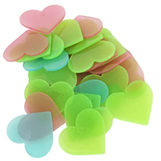200St 3D-Aufkleber für Kinder leuchtende wandaufkleber herz wandaufkleber kinderzimmer dekoration Polsterbesatz Wandtattoos fluoreszierende Herzaufkleber Fluoreszenz Dekorationen