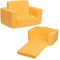 BEJOY Kindersofa Aufklappen 2-in-1 Schlafsofa, Kindersessel, Teddyfell Kinder Couch Sofa Ausklappbar für Kinderzimmer Kindertags- und Geburtstagsgeschenk für Mädchen und Jungen, Königsgelb
