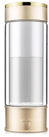 Yssevlon 1 PCS Hydrogen Water Generator Alkaline Maker Rechargeable Gold Metal + Glass Portable Water Ionizer Bottle Super Antioxidan