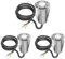 ledscom.de 3 Stück LED Bodeneinbauleuchte GLOX für außen, IP67, aluminium, rund, 35mm Ø, weiß, matt