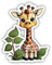 Samunshi® Süße Giraffe Aufkleber Car Decal Sticker für Mofa Fahrrad Roller oder Auto Sticker Fahrrad Mtb Mountainbike Rennrad Comic Cartoon Tier Sticker 15cm Süße Giraffe