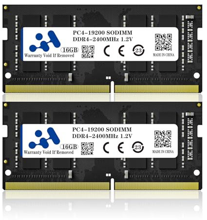 Arshray CL17 PC4-19200 SO-DIMM RAM 1,2 V Non-ECC unbuffered, 2400 MHZ 32 GB kit (2 x 16 GB 260 PIN Intel AMD compatibile computer DDR4 memoria portatile (solo supporto portatile)