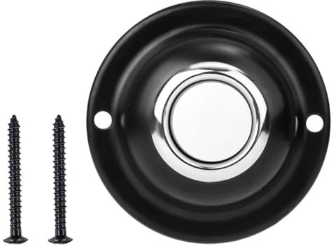 Metal Lighted Doorbell Push Button, Round Led Lighted Door Bell Button with Screws Wall Mounted Doorbell Switch Doorbell Button Replacement for Most Doorbell Door Chime